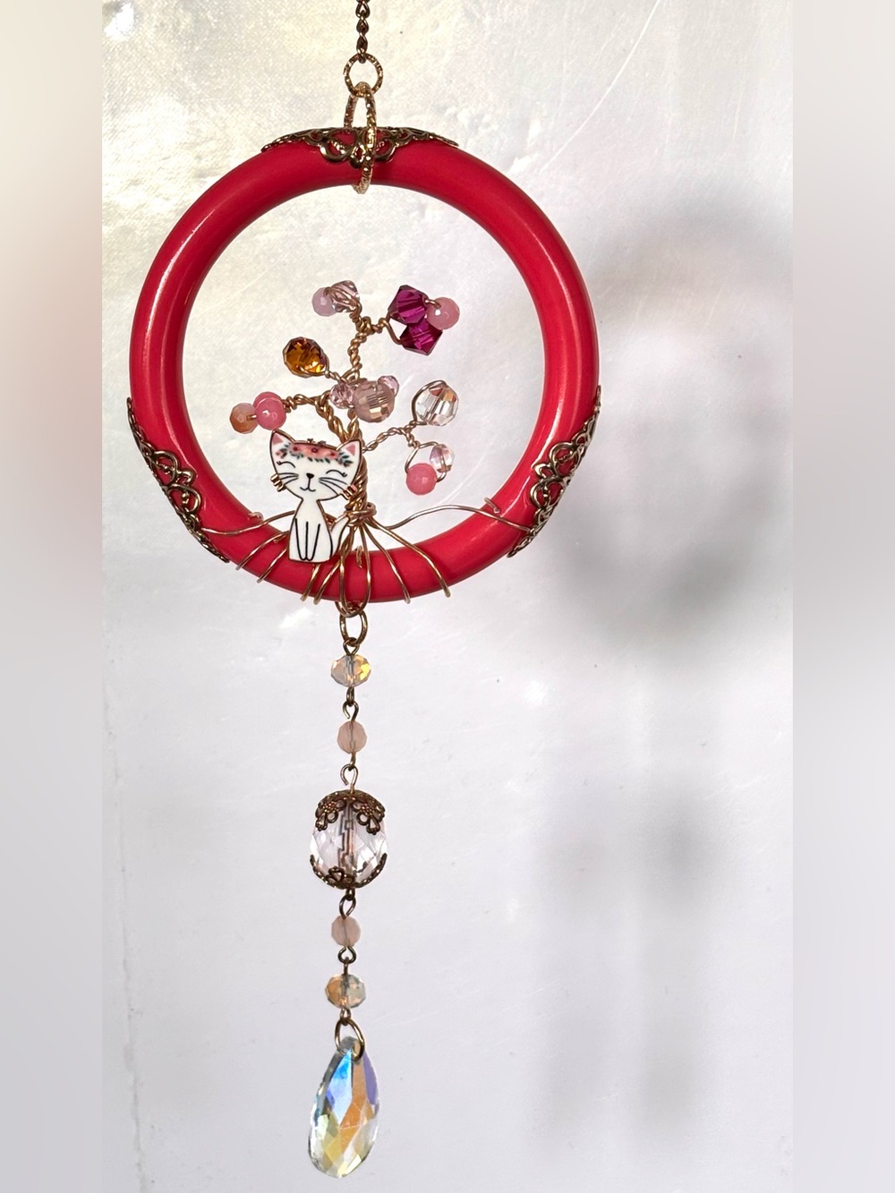 ✨ Handmade by MJ Upcycled Jewelry Sun Catchers / hanging decorations ✨